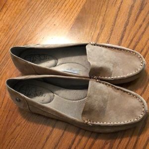 Tan loafers worn outside only once.